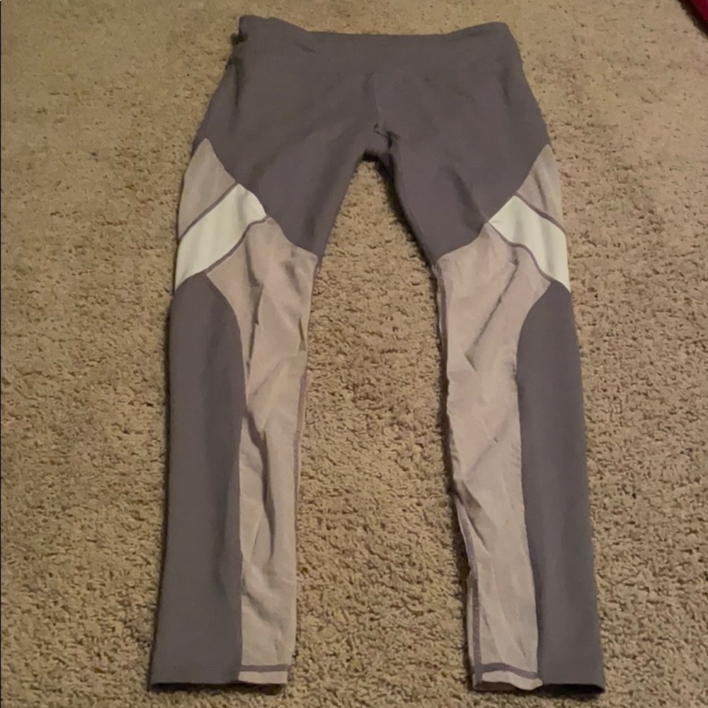 Gray mesh leg Fabletics leggings